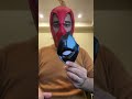 3d printed deadpool cosplay helmet with different eyes  expressions