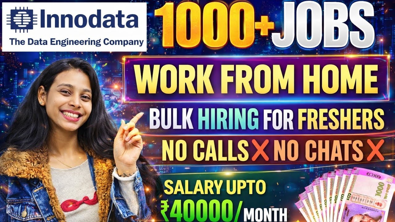 Innodata Work From Home Job 2026 | No Call No Chat | Freshers Eligible | Salary ₹40,000+