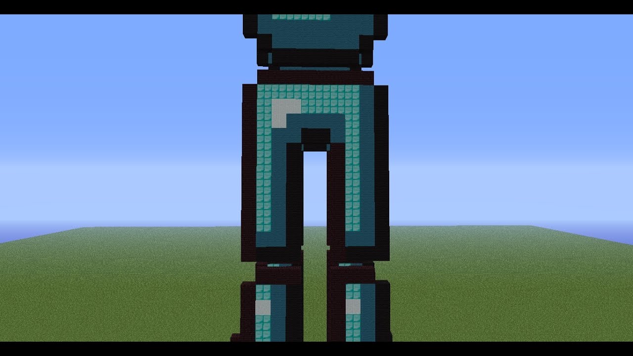 Minecraft Pixel Art Templates: Diamond Armour Leggings and boots