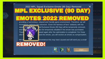 MPL 2022 EXCLUSIVE EMOTES (90 DAYS) REMOVED MOBILE LEGENDS BANG BANG