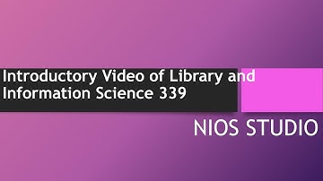 Introductory Video of Library and Information Science 339