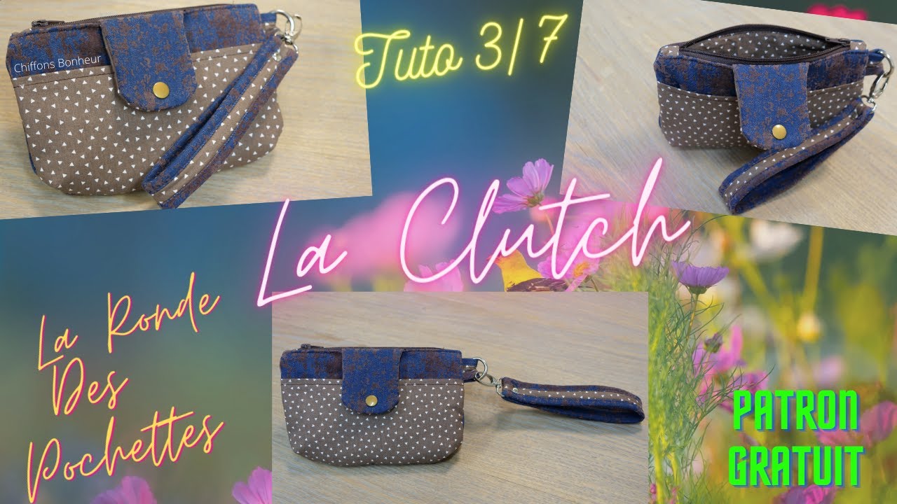 couture facile d'une Pochette Clutch zippée, matelassée & sa