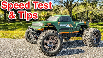 HPI Savage XL Flux GTXL-1 1/8 Scale 6s | Stock Speed Test -Jumps - Tips | OMGRC.com