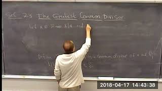 Sec  2 3 (D. Burton's, 7th Ed.)   Greatest Common Divisor