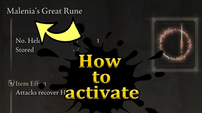 How To Activate Malenia Great Rune : Elden Ring Malenia's Great Rune Use