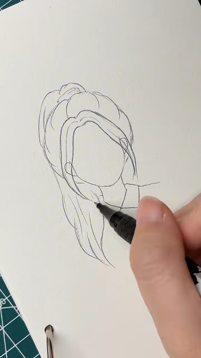 tutorial menggambar rambut anime ikat satu | ponytail