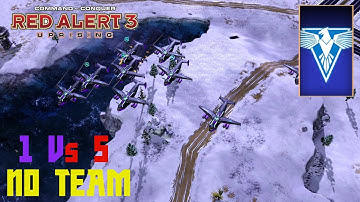 Red Alert 3 Uprising : Allied 1 Vs 5 Random Brutal AI (FFA) Sub-Zero Hour (Money 10000)