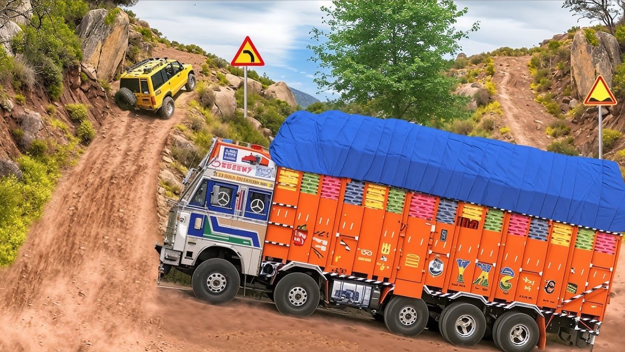Truck ko gaon ke raste me le k chale 😍😍😍 village life truck game for Android 