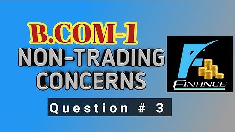 B.com-I| Financial Accounting| Non Trading Concerns| Question # 3|F for Finance