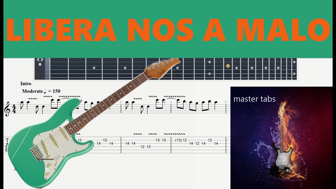 #LIBERA NOS A MALO #LIGABUE LUCIANO# |Guitar Tab| TUTORIAL#Mastertabs#
