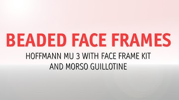 HOFFMANN MU-3 Jointer and Notch Guillotine for Beaded Cabinet Frames