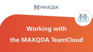 Working with the MAXQDA TeamCloud