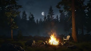 Cozy Fireplace Ambience | Relaxing Fire Sounds with a Scenic Forest Setting for Deep Relaxation