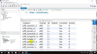 How to Find the Collations Supported by the Server in MySQL