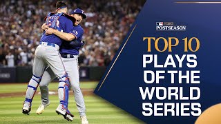 The TOP 10 Plays of the World Series (Feat. amazing defense, clutch home runs, \& MORE!)
