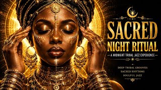 Jungle Temple Awakening | Deep Tribal Lounge Jazz Mix | Kora & Djembe Rhythms for Night Focus
