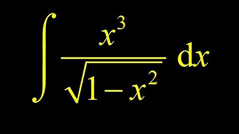 Integrate x^3/sqrt(1-x^2) using u-substitution u=1-x^2 instead of trig substitution.