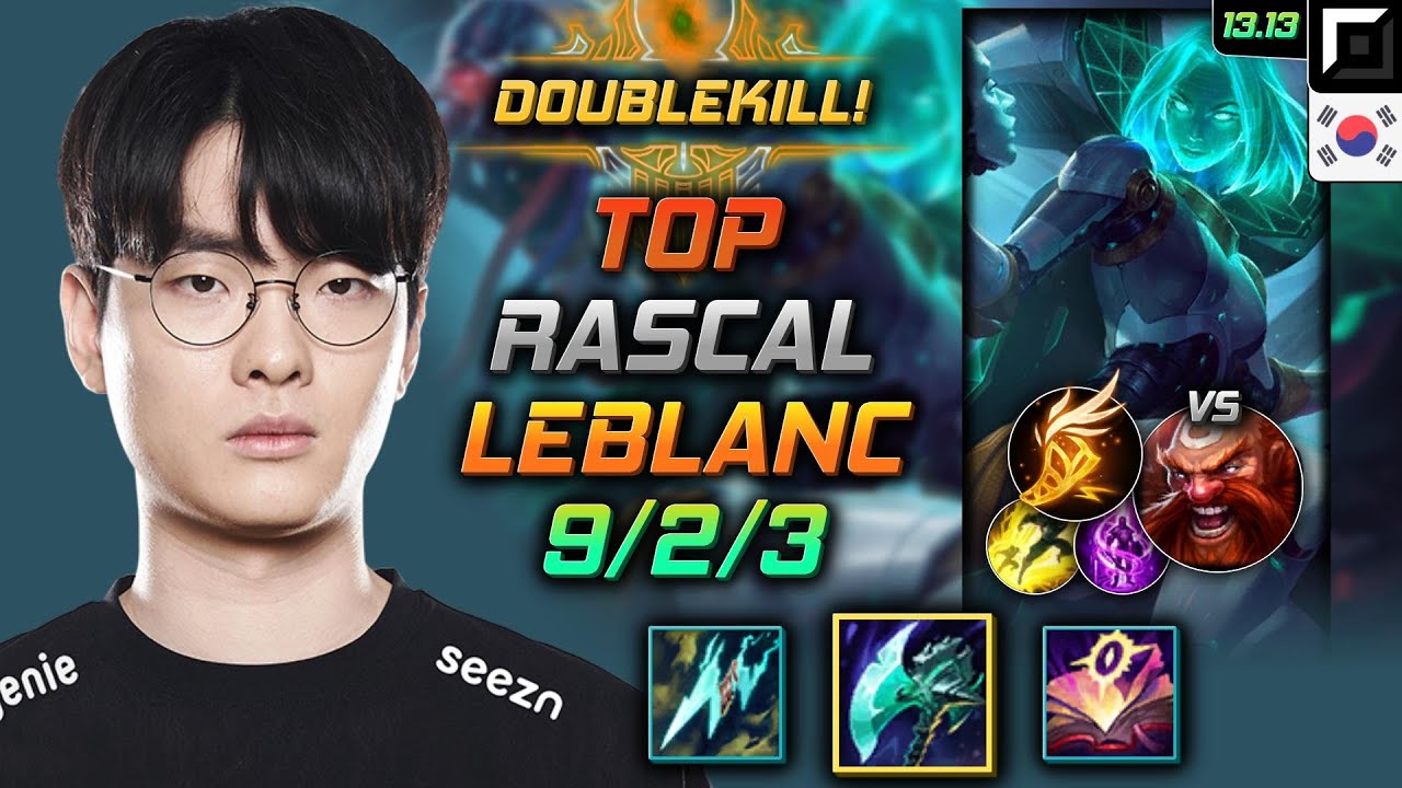 LeBlanc Top Build Rascal Night Harvester Fleet Footwork LOL KR