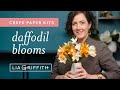 Crepe paper daffodil flower kit full tutorial