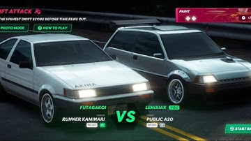 Drift attack race vs Futagakoi, Static Shift Racing Gameplay