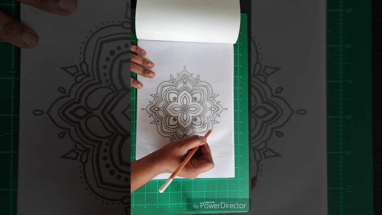 Mandala transfer onto canvas