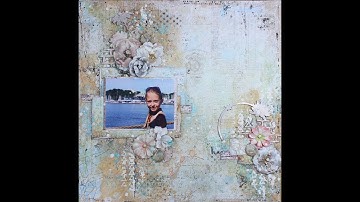 Mixed Media Scrapbook layout Made for Swirlydoos Kit Club ~ Heather Thompson