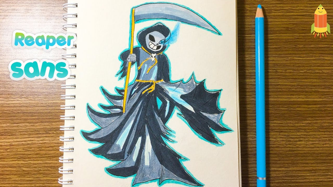 Finished drawing reaper sans and hope y'all enjoyed as much as I did :  r/Undertale