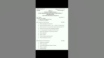 FY. BCS||Problem solving using computer & C programming||PYQ||sppu#computer science