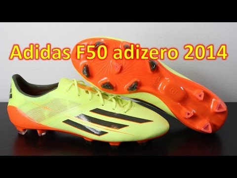 Adidas F50 adizero 2014 Glow/Earth Green/Solar Zest - Unboxing + On Feet -  YouTube