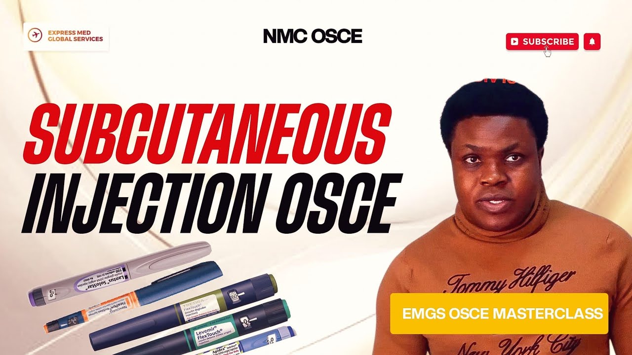 Subcutaneous injection SC: NMC OSCE - YouTube