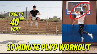 Intense 10 MINUTE Vertical Jump & Athleticism Workout To Help You Add 5-10 Inches To Your VERT! Vertical Team