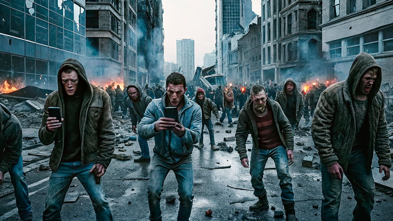 В будущем, опасный вирус передается через ТЕЛЕФОНЫ, превращая людей в ЗОМБИ