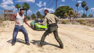 CJ’s Bank Heist Went WRONG… Massive Police Chase! (GTA 5)