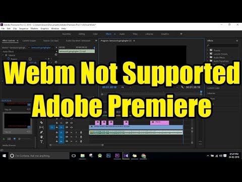 [Solved] Webm Video File Format Not supported in Adobe Premiere Pro