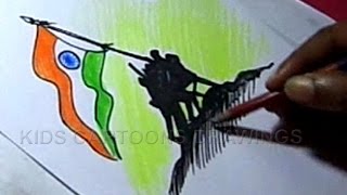 independence drawing draw drawings step greeting paintingvalley