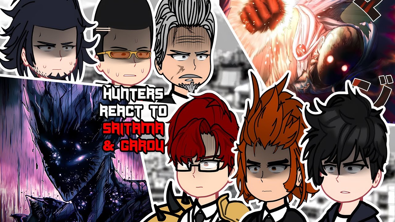 Solo Leveling react to Saitama & Garou | ALL PARTS | Hunters | One Punch-Man | GACHA REACT