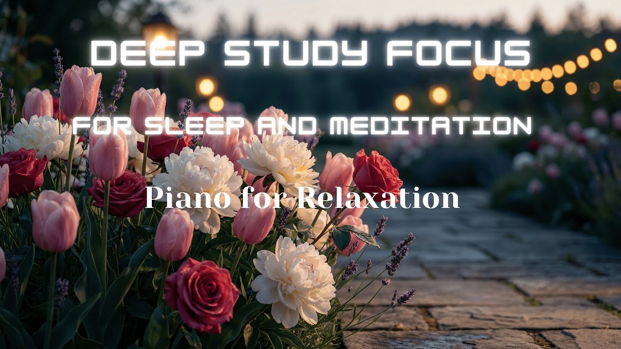 Dreamy Piano Nocturne  Calm Flower Visuals for Sleep and Relaxation