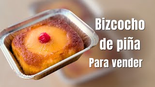 Bizcocho o torta de piña al revés, para vender