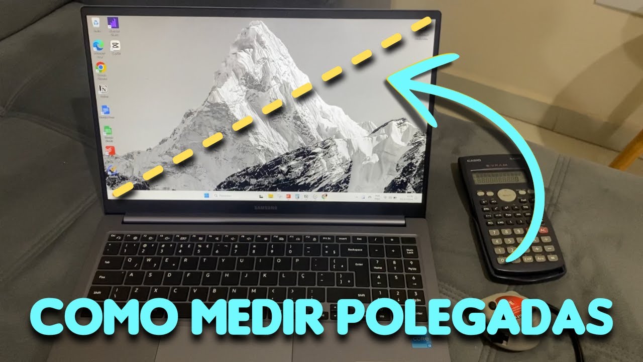 Como Medir Polegadas de Notebook - YouTube