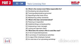 TOEIC LISTENING TEST 22 FEBRUARY 2026 BY ALEX BENNETT