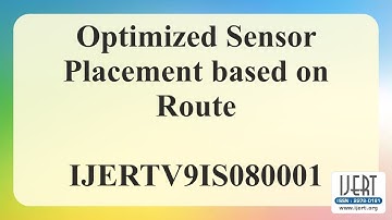 Optimized Sensor Placement based on Route