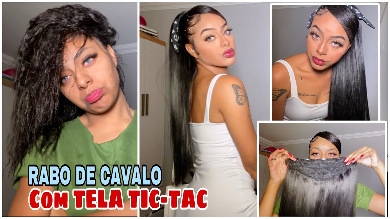 Rabo de cavalo com  APLIQUE TIC TAC✨(cabelo orgânico)