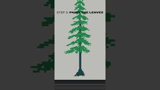 How to draw a pixelart fir tree 🌲