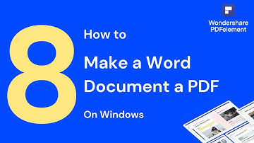 How to Make a Word Document a PDF on Windows | PDFelement 8