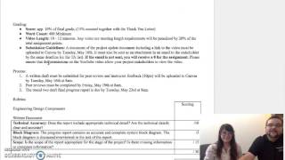 Final Progress Report Assignment Video