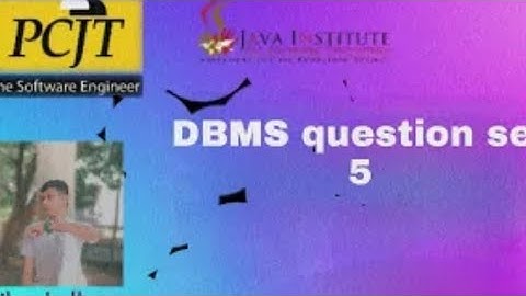 dbms question set 5