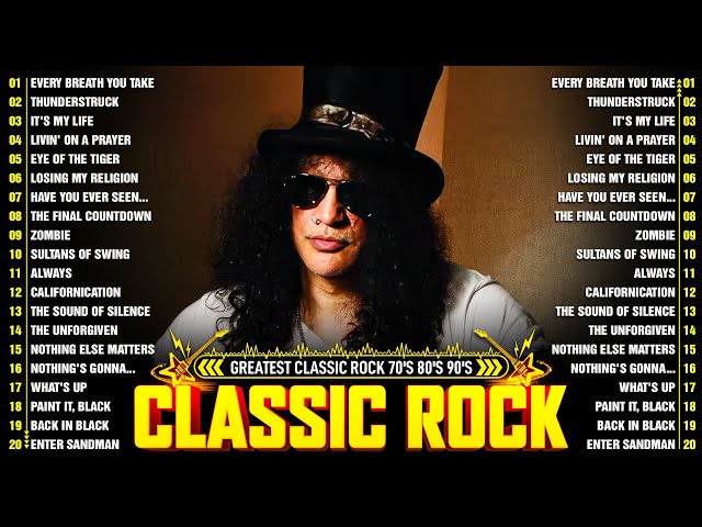 Metallica, Nirvana, ACDC, Queen, Aerosmith, Bon Jovi, Guns N Roses🔥Classic Rock Songs 70s 80s 90s class=