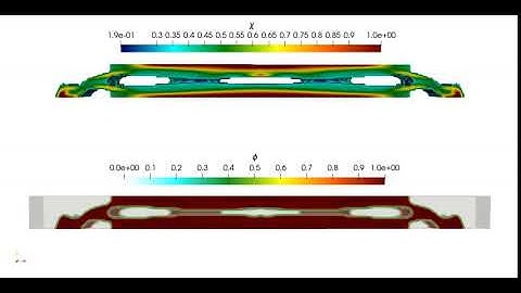 Topology optimization of an MBB-beam with continuously varying density
