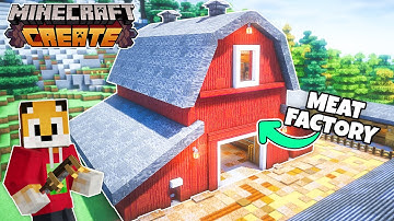 I built an AUTOMATIC MEAT FARM in Minecraft Create Mod