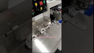 Inverted flow wrapper, top seal flow wrapper, horizontal packaging machine, pillow packaging machine